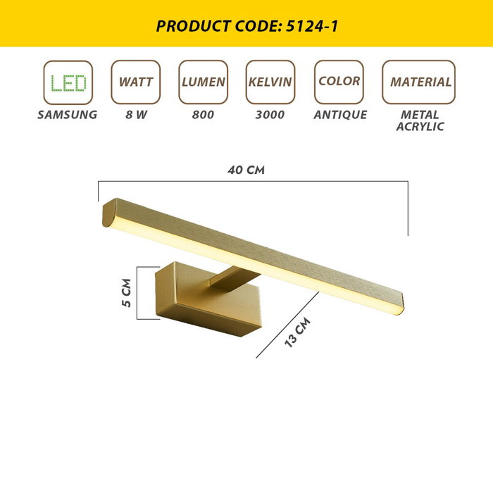 Opviq L1647 Antique Lámpara de pared